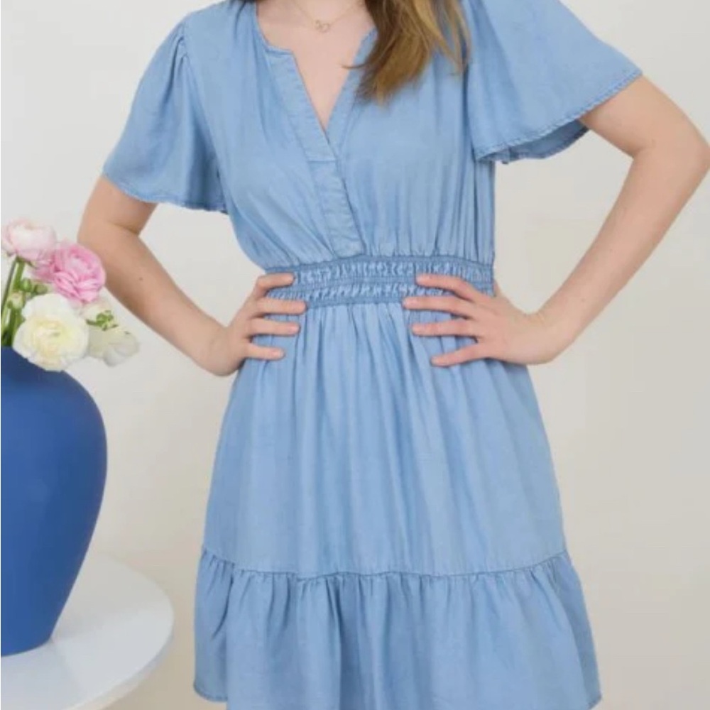 Blu Pepper Sky Blue Mini Dress